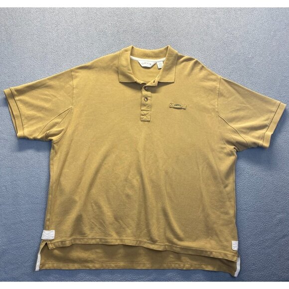 Orvis 1856 Men's Polo Shirt Tan Size XXL Short Sleeve Regular Fit Cotton - Picture 1 of 11